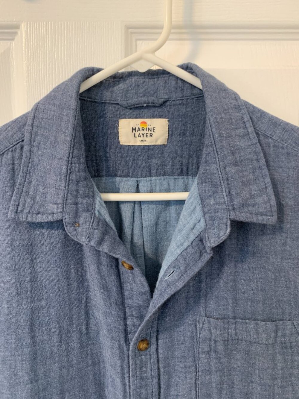 Marine Layer Men's 100% Cotton Button Up Top Small - Picture 3 of 7